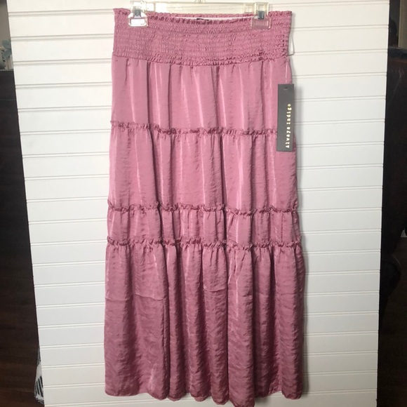 Always Indigo Dresses & Skirts - Skirt Pink Maxi Tiered Layered Size M